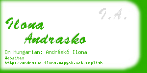 ilona andrasko business card